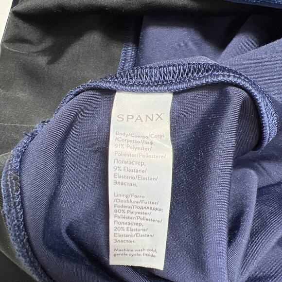 Spanx Velvet Leggings High-Rise Shaping SIZE XL Lapis Night Blue Yoga Pants - Picture 5 of 11
